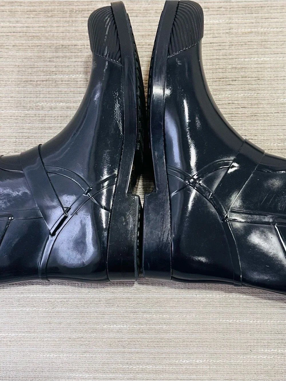 Coach Lester Shiny Rubber Round Toe Synthetic Rain Boot women’s size 10B blue